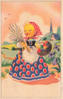 FANTAISIES - Canarde Habillée - Colorisé - Carte Postal Ancienne - Dressed Animals
