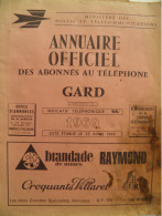 ANNUAIRE - 30 - Département Gard - Année 1969 - Annuaire Officiel Des Postes - 120 Pages - Elenchi Telefonici