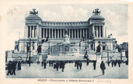 ITALIE - Roma -  Monument à Vittorio Emanuele II - Animé - Carte Postal Ancienne - Autres Monuments, édifices