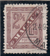 Macau, Macao, D. Carlos I, 2 1/2 R. Castanho D12 3/4, 1893/94, Mundifil Nº 46 Used - Usati