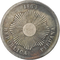 Pérou, 2 Centavos, 1864, TTB, Cupro-nickel, KM:188 - Peru
