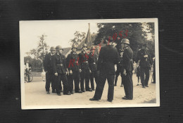 ALLEMAGNE MILITARIA CARTE PHOTO MILITAIRE POMPIERS ( POMPIER ALLEMAND ) PHOTO E À ( DIERSSEN ) GEESTEMÜDER : - Bomberos