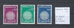 (TJ) Europa CEPT 1970 - Monaco YT 819/21 (gest./obl./used) - 1970