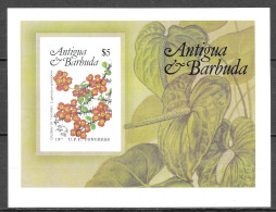 Antigua & Barbuda UPU Flore Fleur Plante Toxique Couronne Christ Non Dentelé Poisonous Plants Imperf Proof ** 1984 60€ - Giftige Pflanzen