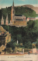 FRANCE - Lourdes - La Basilique Et La Grotte - Colorisé - Carte Postale Ancienne - Lourdes