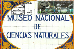 SPAIN. MAXICARD FIRST DAY. NATIONAL MUSEUM OF NATURAL SCIENCES. MADRID 2016 - Tarjetas Máxima