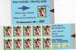 POLYNESIE 1993 CARNET N° C427**  PECHE COULEUR LAGON - Cote 18  € - Booklets