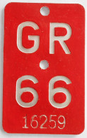 Velonummer Graubünden GR 66 - Number Plates