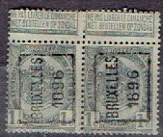 Préo - Voorafgestempelde Zegels 48 A En Paire - Bruxelles 1896 -Timbre N°53 - Rollenmarken 1894-99