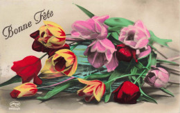 FLEURS - Bonne Fête - Colorisé - Carte Postale Ancienne - Fleurs