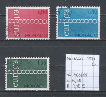 (TJ) Europa CEPT 1971 - Monaco YT 863/65 (gest./obl./used) - 1971