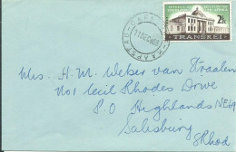 TRANSKEI LETTRE 2f50 KAAPSTAD POUR SALISBURY DE 1963 LETTRE COVER - Transkei