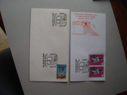 GREECE 2  COMMEMORATIVE  COVERS & CARDS  SPORTS VOLLEYBALL CUP ATHENS 1977 - Voleibol