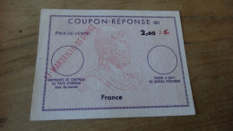 Coupon Réponse A 2.60 Surchargé Manuellement 3.00 Puis 3.60, Marseille St Geniez .......... E3-3 - Cupón-respuesta