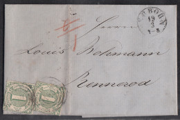 Thurn & Taxis Brief Mef Minr.2x 20 Herborn 19.3.(1863) Gel. Nach Rennerod Mit Inhalt - Briefe U. Dokumente