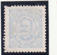 Macau, Macao, D. Carlos I, 50 R. Azul D13 1/2, 1893/94, Mundifil Nº 52 MNGAI - Gebruikt
