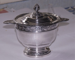 RARE ANCIEN SUPERBE SUCRIER METAL ARGENTE LUTETIA FRANCE TRES CISELE BE PROPRE - Silverware