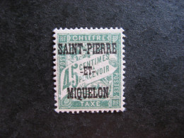 Saint Pierre Et Miquelon: TB Taxe  N°15, Neuf X. - Strafport