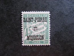 Saint Pierre Et Miquelon: TB Taxe  N°15, Neuf X. - Portomarken