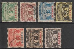 DAHOMEY - 1906 - TAXE - SERIE YVERT N°1/8 SAUF N°6 OBLITERES - COTE = 133 EUR. - PORT GRATUIT ! - Oblitérés