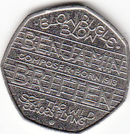 Great Britain UK 50p Coin B Britten 2013 (Small Format) Circulated - 50 Pence