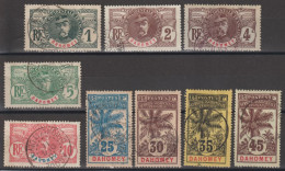 DAHOMEY - 1906 - FAIDHERBE/PALMIER - SERIE INCOMPLETE YVERT N°18/22+24/27 OBLITERES - COTE = 120 EUR. - PORT GRATUIT ! - Oblitérés