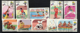 CUBA 1990, Yvert 3080/9, XIe Jeux Panaméricains, Disciplines Sportives, 10 Valeurs, Oblitérés / Used. R344 - Oblitérés