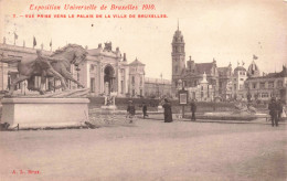 BELGIQUE - Exposition Universelle De Bruxelles 1910 - Vue Prise Vers Le Palais De La Ville - Carte Postale Ancienne - Exposiciones Universales