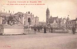 BELGIQUE - Exposition Universelle De Bruxelles 1910 - Vue Prise Vers Le Palais De La Ville - Carte Postale Ancienne - Mostre Universali