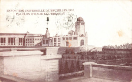 BELGIQUE - Exposition Universelle De Bruxelles 1910 - Pavillon D'Italie Et D'Uruguay - Carte Postale Ancienne - Expositions Universelles