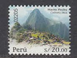 2019  Peru Machu Picchu Inca Culture Definitive Complete Set Of 1 MNH - Peru