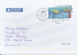 Norway Postal Stationery Cover Sent To Denmark 5-1-2004 - Entiers Postaux