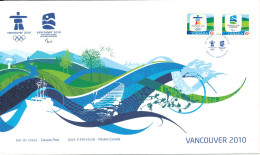 Canada FDC 12-1-2009 Olympic And Paralympic Games Vancouver 2010 With Cachet - 2001-2010