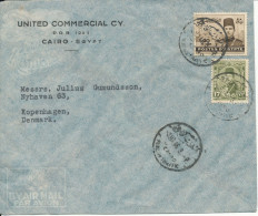 Egypt Air Mail Cover Sent To Denmark 3-3-1946 - Aéreo