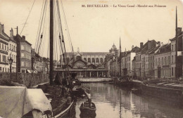 BELGIQUE - Bruxelles - Le Vieux Canal - Marché Aux Poissons - Carte Postale Ancienne - Marktpleinen, Pleinen