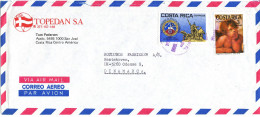 Costa Rica Air Mail Cover Sent To Denmark 23-7-1985 - Costa Rica