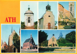 BELGIQUE - Hainaut - Ath - Six édifices Religieux - Colorisé - Carte Postale Ancienne - Ath