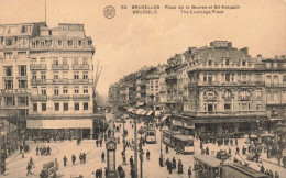 BELGIQUE - Bruxelles - Place De La Bourse Et BD Anspach - Carte Postale Ancienne - Plazas