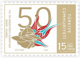 Turkey, Türkei - 2023 - 50th Anniversary Of The Diplomatic Relations Between Türkiye And Qatar ** MNH - Unused Stamps