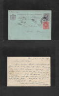 SURINAME. 1899 (13 Febr) Paramaribo - Bohemia, Asch Czechoslovakia 5c Lilac + Adtls, Cds + Via Plymouth. Fine Usage + De - Surinam