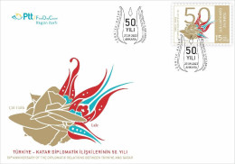 Turkey, Türkei - 2023 - 50th Anniversary Of The Diplomatic Relations Between Türkiye And Qatar - FDC - Briefe U. Dokumente