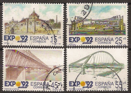 España U 3100/3103 (o) Expo Sevilla. 1991 - Oblitérés