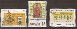 España U 3309/3311 (o) Efemerides. 1994 - Used Stamps