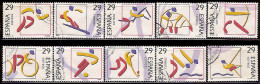 España U 3325/3334 (o) Deportes Olimpicos. Oro. 1994 - Used Stamps