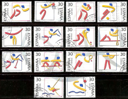 España U 3364/3377 (o) Deportes Olimpicos. Plata. 1995 - Used Stamps