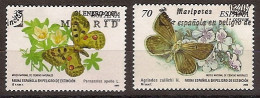 España U 3694/3695 (o) Fauna. Mariposas. 2000 - Used Stamps