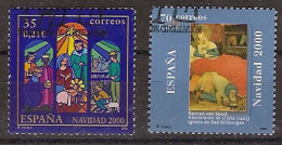 España U 3769/3770 (o) Navidad. 2000 - Used Stamps
