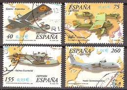 España U 3790a/3790d (o) SH. Aviación.2000 - Used Stamps