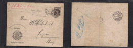 URUGUAY. 1897 (27 Febr) Montevideo - Switzerland, Luzern (22 March) Smashing Shield Printed Consular Envelope Fkd 15c Ca - Uruguay