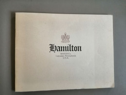 Catalogue Montres Hamilton  Watch Co Lancaster, Pennsyvania Usa - Autres & Non Classés